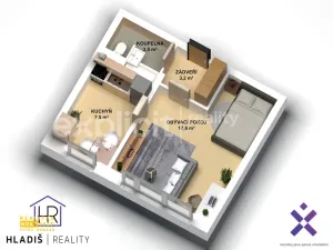 Prodej bytu 1+1, Zlín, Česká, 32 m2