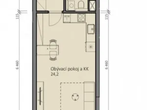 Pronájem bytu 1+kk, Slaný, Lázeňská, 35 m2