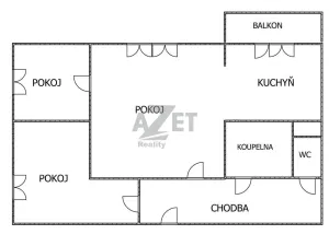 Prodej bytu 3+1, Ostrava - Hrabůvka, Dr. Martínka, 64 m2