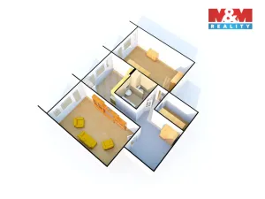 Pronájem bytu 2+1, Děčín - Děčín III-Staré Město, Oblouková, 74 m2