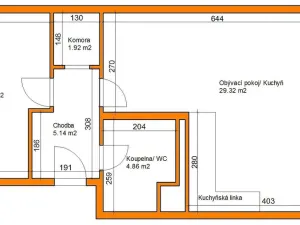 Pronájem bytu 2+kk, Pardubice - Trnová, Jozefa Gabčíka, 55 m2