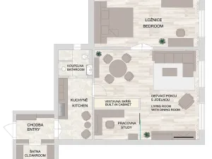 Prodej bytu 2+1, Praha - Staré Město, Liliová, 64 m2