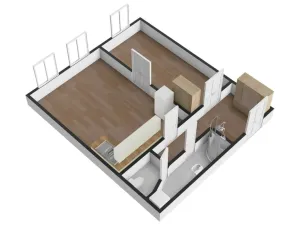 Pronájem bytu 2+kk, Praha - Karlín, Thámova, 55 m2