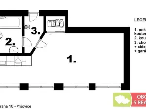 Pronájem bytu 1+kk, Praha, Kozácká, 30 m2