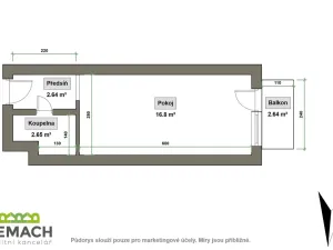 Pronájem bytu 1+kk, Uherské Hradiště, Dvořákova, 28 m2