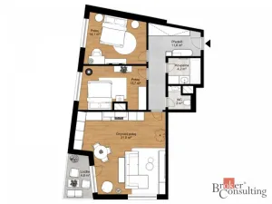 Pronájem bytu 3+kk, Praha - Smíchov, U Blaženky, 82 m2