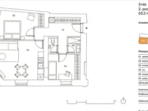 Prodej bytu 3+kk, Praha - Nusle, Boleslavova, 58 m2