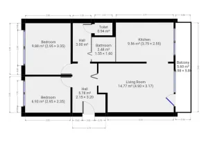 Pronájem bytu 3+kk, Praha - Střížkov, Rumburská, 55 m2