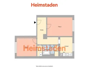 Pronájem bytu 2+1, Karviná - Nové Město, Urxova, 57 m2