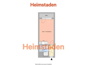 Pronájem bytu 1+kk, Ostrava - Zábřeh, Petruškova, 29 m2