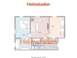 Pronájem bytu 2+1, Ostrava - Poruba, Komenského, 57 m2