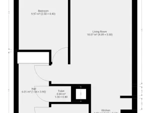 Pronájem bytu 2+kk, Praha, Zelenohorská, 43 m2