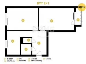 Prodej bytu 2+1, Cerekvice nad Bystřicí, 54 m2