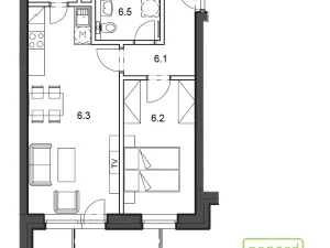 Pronájem bytu 2+kk, Praha, Fojtova, 50 m2