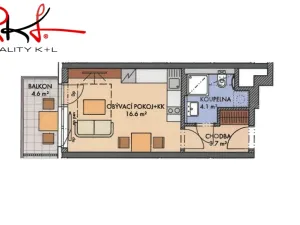 Pronájem bytu 1+kk, Praha - Dolní Měcholupy, Honzíkova, 30 m2