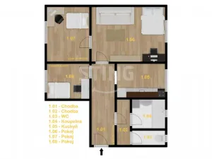 Prodej bytu 3+1, Ostrava, Paskovská, 72 m2