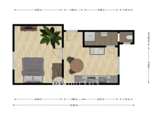 Pronájem bytu 1+1, Bystřany, Teplická, 39 m2