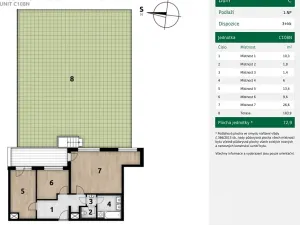 Prodej bytu 3+kk, Praha - Hlubočepy, Fabiánové, 73 m2