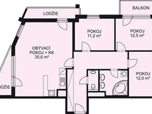 Pronájem bytu 4+1, Praha - Zličín, Sazovická, 111 m2