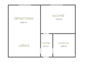 Prodej bytu 1+1, Žatec, Lípová, 40 m2