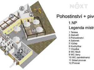 Prodej restaurace, Strážnice, Radějovská, 302 m2