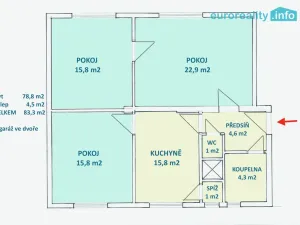 Prodej bytu 3+1, Brandýs nad Labem-Stará Boleslav, Michalovická, 79 m2