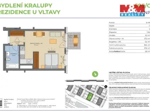 Prodej bytu 1+kk, Kralupy nad Vltavou, 42 m2