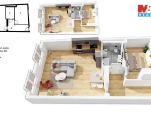 Prodej bytu 2+kk, Praha - Kobylisy, U třešňovky, 57 m2