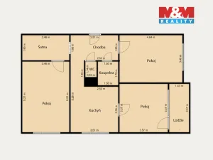 Prodej bytu 3+1, Sokolov, Atletická, 76 m2