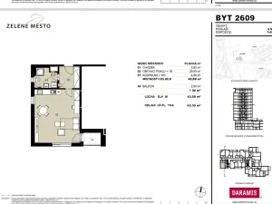 Pronájem bytu 1+kk, Praha - Hrdlořezy, V třešňovce, 41 m2