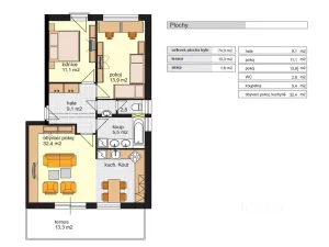 Pronájem bytu 3+kk, Písek - Hradiště, Karla Boromejského, 74 m2