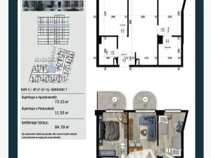Prodej bytu 3+kk, Qerret, Albánie, 84 m2