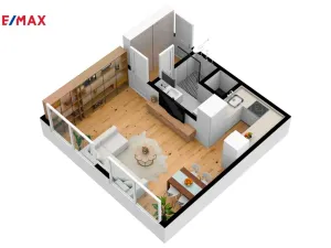 Pronájem bytu 1+kk, Kolín - Kolín V, Podskalské nábřeží, 32 m2