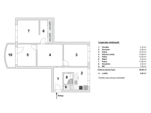 Prodej bytu 3+1, Brno - Lesná, Šrámkova, 72 m2