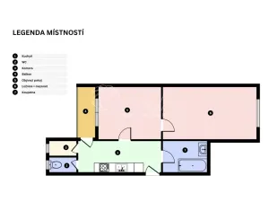 Pronájem bytu 2+kk, Praha - Nusle, Táborská, 57 m2