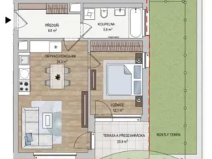 Prodej bytu 2+kk, Praha - Hloubětín, Saarinenova, 52 m2