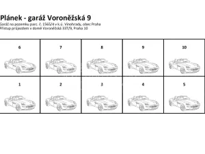 Pronájem garážového stání, Praha, Voroněžská, 15 m2