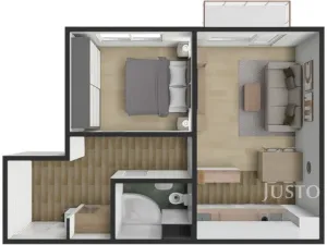 Pronájem bytu 2+kk, Písek - Hradiště, K Háječku, 43 m2