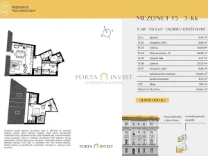 Prodej atypického bytu, Praha - Vinohrady, Pod Karlovem, 109 m2