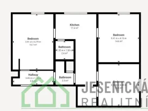 Prodej bytu 3+1, Žulová, Na Rybníčku, 68 m2