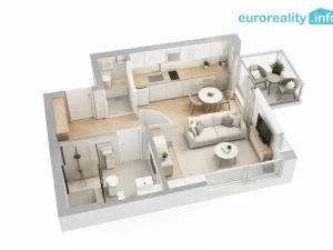 Pronájem bytu 1+kk, Praha - Smíchov, U Lihovaru, 29 m2