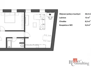 Prodej bytu 2+kk, Březová nad Svitavou, Moravské náměstí, 62 m2