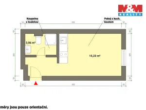 Pronájem bytu 1+kk, Mariánské Lázně, Hlavní třída, 20 m2
