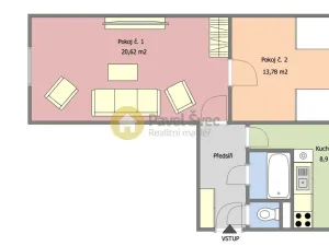Prodej bytu 2+1, Strakonice - Strakonice I, Krále Jiřího z Poděbrad, 56 m2