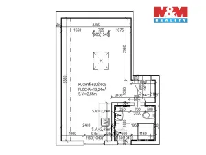 Pronájem bytu 1+kk, Liberec - Liberec VII-Horní Růžodol, Karoliny Světlé, 22 m2