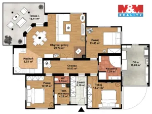 Prodej rodinného domu, Králův Dvůr - Popovice, Na Výsluní, 108 m2