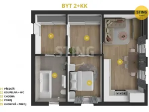 Pronájem bytu 2+kk, Opava, Hviezdoslavova, 52 m2