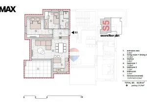 Prodej bytu 3+kk, Primošten,Chorvatsko, 57 m2
