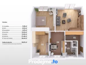 Prodej bytu 3+1, Znojmo, náměstí Svobody, 95 m2