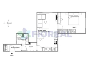 Pronájem bytu 2+kk, Rokycany, Havlíčkova, 47 m2